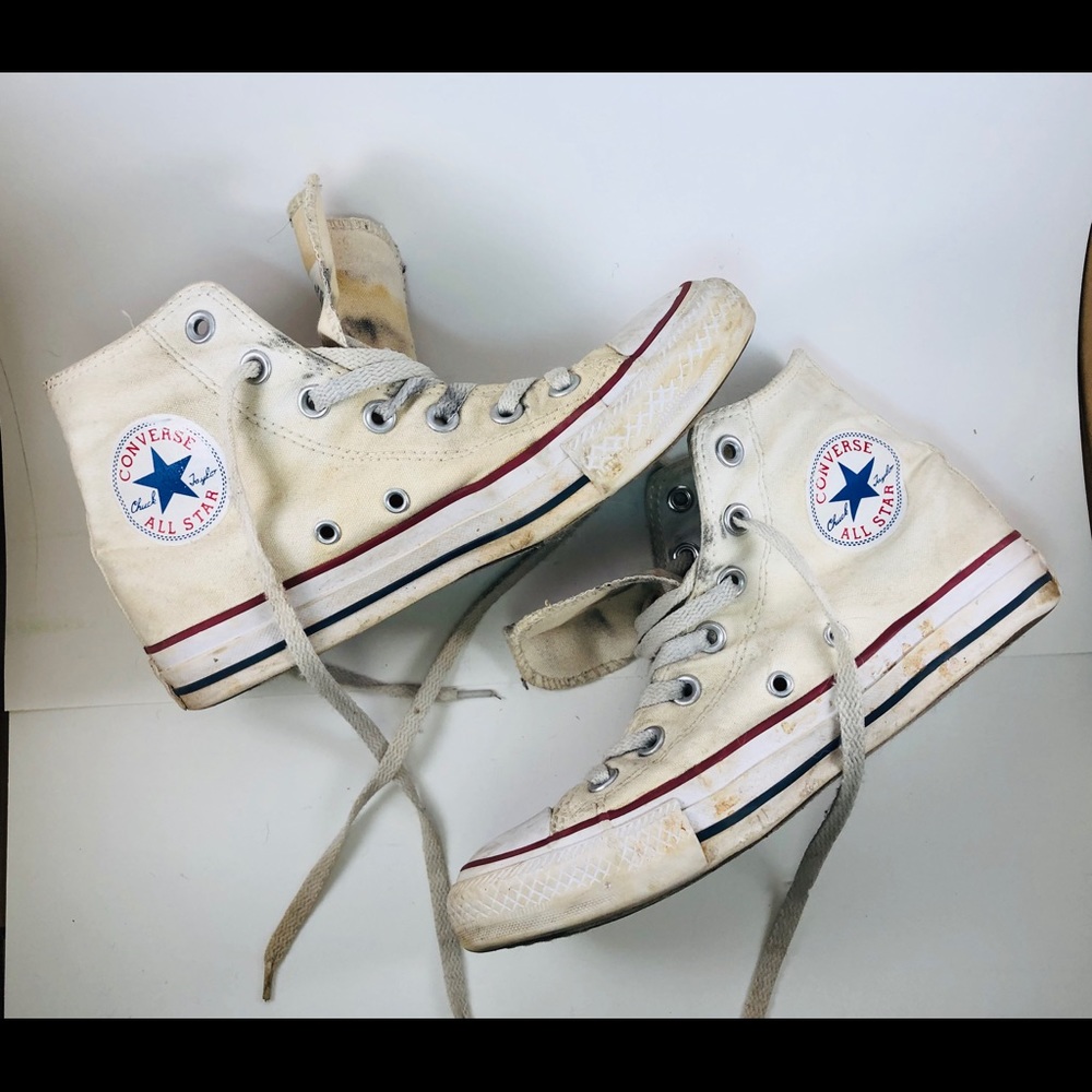 White Converse Chuck Taylor High Tops